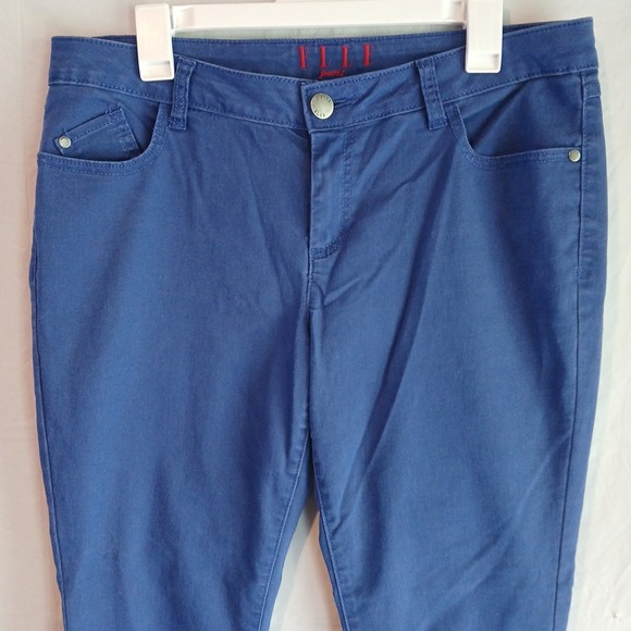 ELLE‎ Jeans Royal Blue Denim Stretch Pants Womens Size 14, Waist 36, Ins 28 - Picture 2 of 6